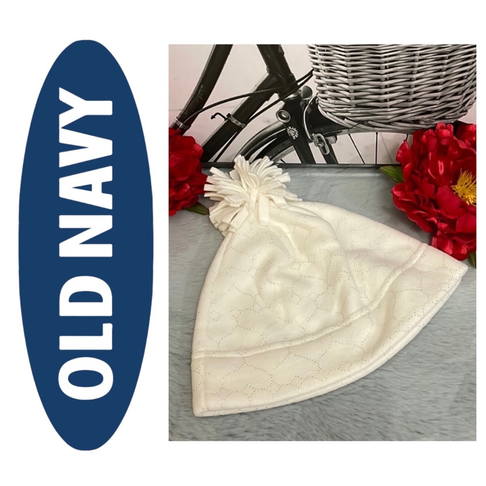 Old Navy Off-White Beanie Hat